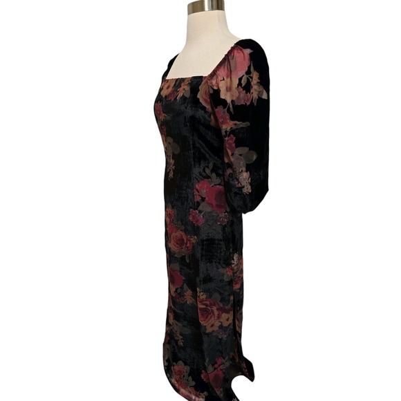 Sage The Label Black Velvet Maxi Dress Size Small Open‎ Back - Picture 5 of 6
